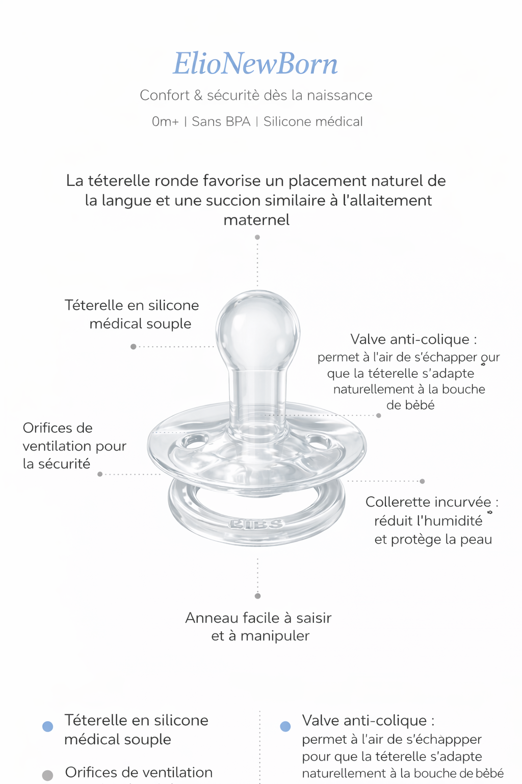 Tétine – Transparente | Elio New Born – Image 3